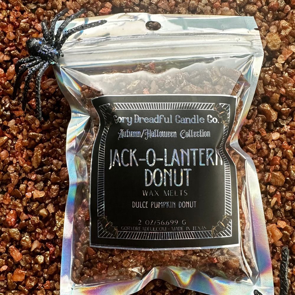 Jack-O-Lantern Donut Sizzling Room Salt Potpourri: Dulce Pumpkin Donut Scent